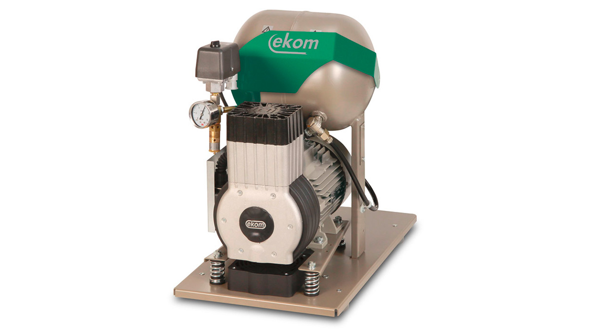 Ekom Kompressor DK50-10 Z, 12 bar, 10 l Tank, ölfrei, 230V/50Hz, mit Druckminderer