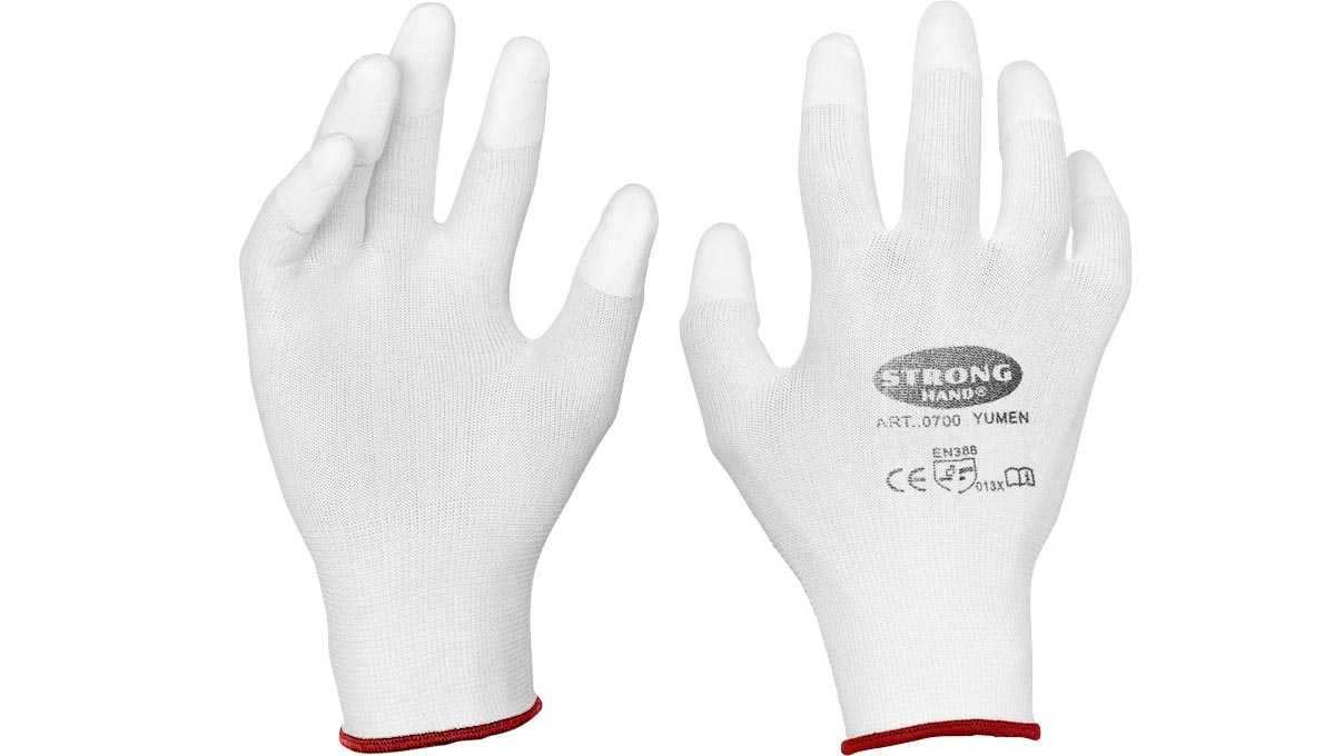 Arbeitshandschuhe, verstärkte Fingerkuppen, 1 Paar, Größe 6