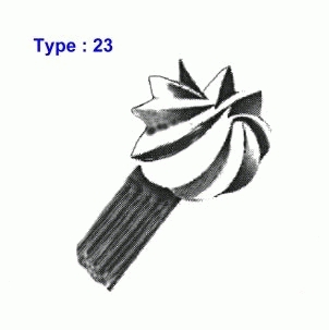 WS SQ Fräser Typ 23, Kugel  Ø 0,50 mm , Schaft Ø 2,35 mm, 6 Stück
