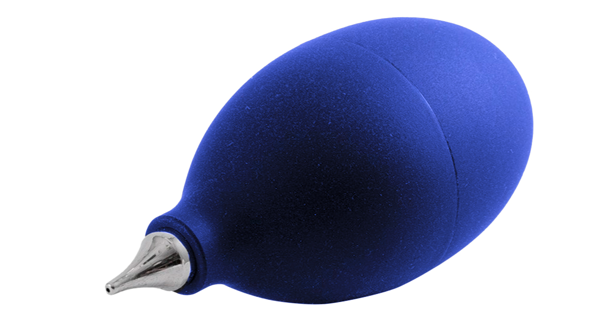 Staubbläser aus Gummi, blau