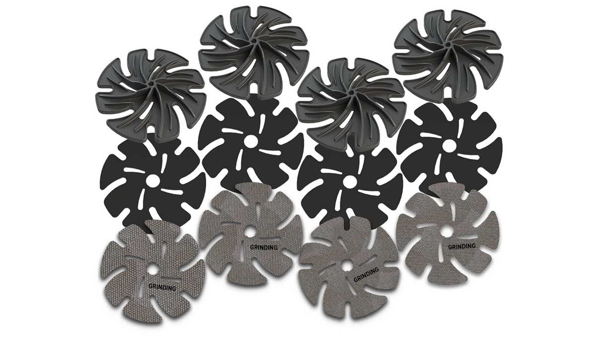 Jooltool 3M Flex Diamant-Schleifscheiben combo Set, Ø 100 mm, montiert, 4 Stück
