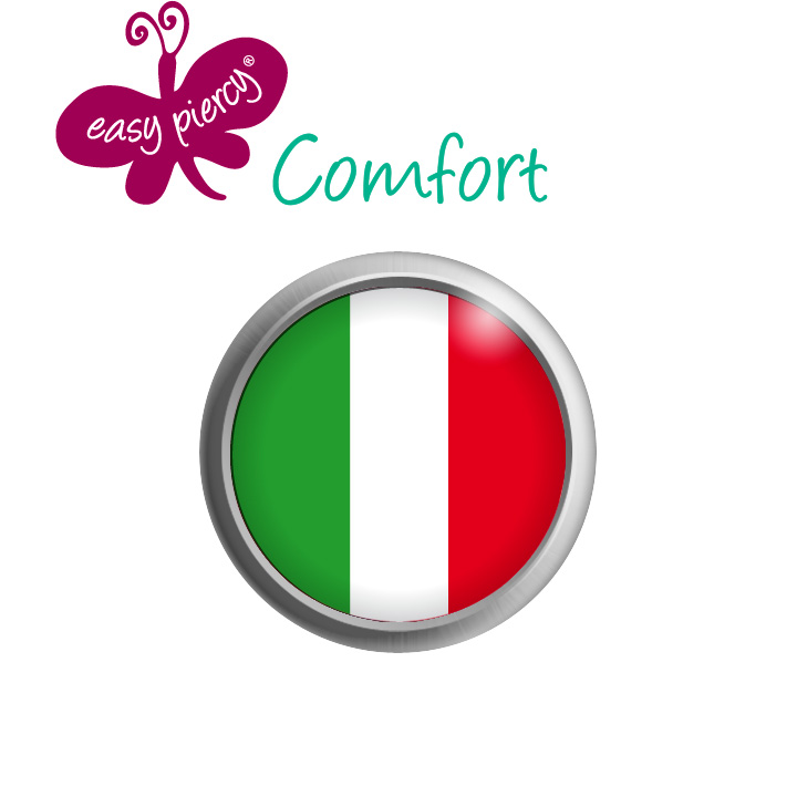 1 Paar Easy Piercy Comfort Ohrstecker Ø 5,5 mm, weiß, Italien