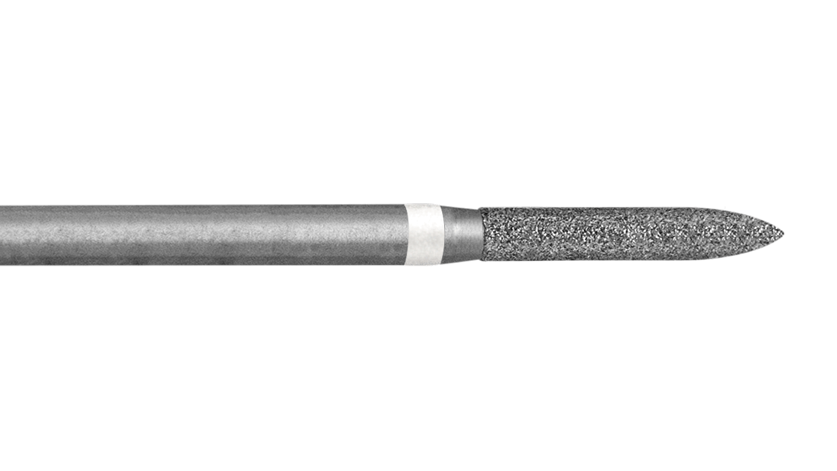 Fräser, diamantiert, Flamme, Ø 1 x 8 mm, Korn 15 µm, FG-Schaft