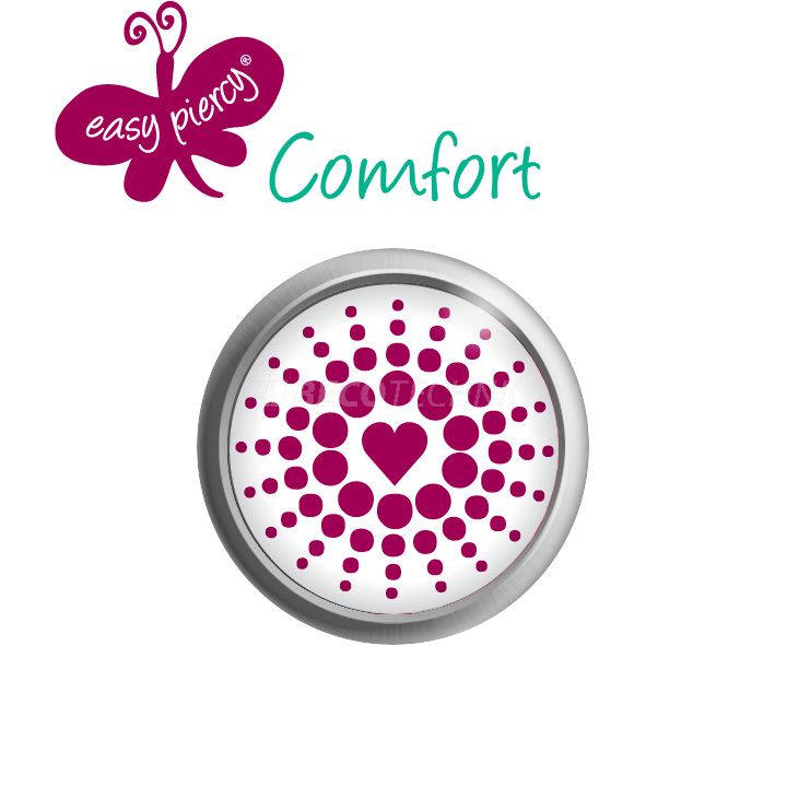 1 Paar Easy Piercy Comfort Ohrstecker Ø 5,5 mm, weiß, Hippie