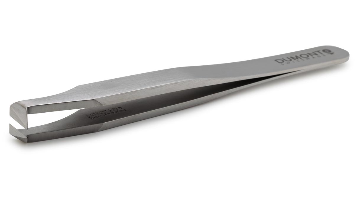 Dumont Pinzette, Form 15A, Kohlenstoffstahl, 115 mm