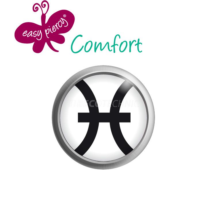 1 Paar Easy Piercy Comfort Ohrstecker Ø 5,5 mm, weiß, Fische