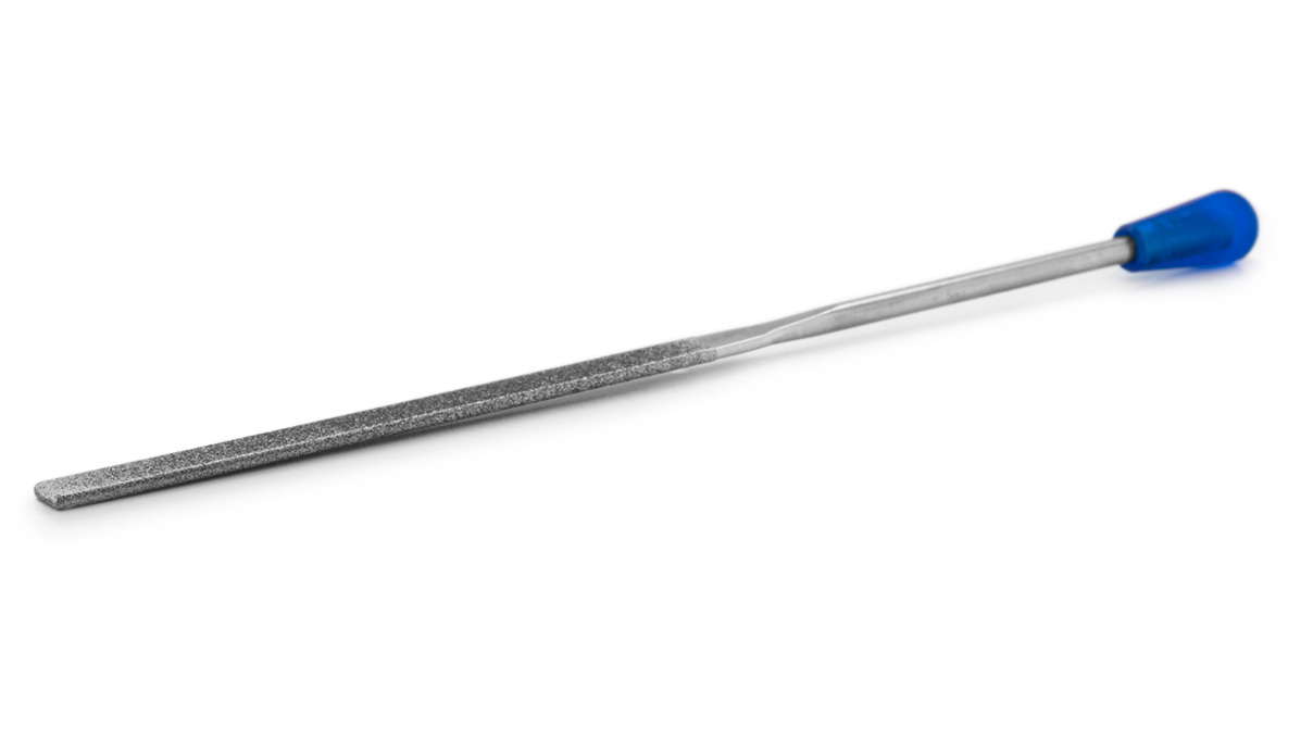 Diamant-Nadelfeile, flachstumpf mit runden Kanten, Körnung D 91, Belag 70 mm, Länge 140 mm