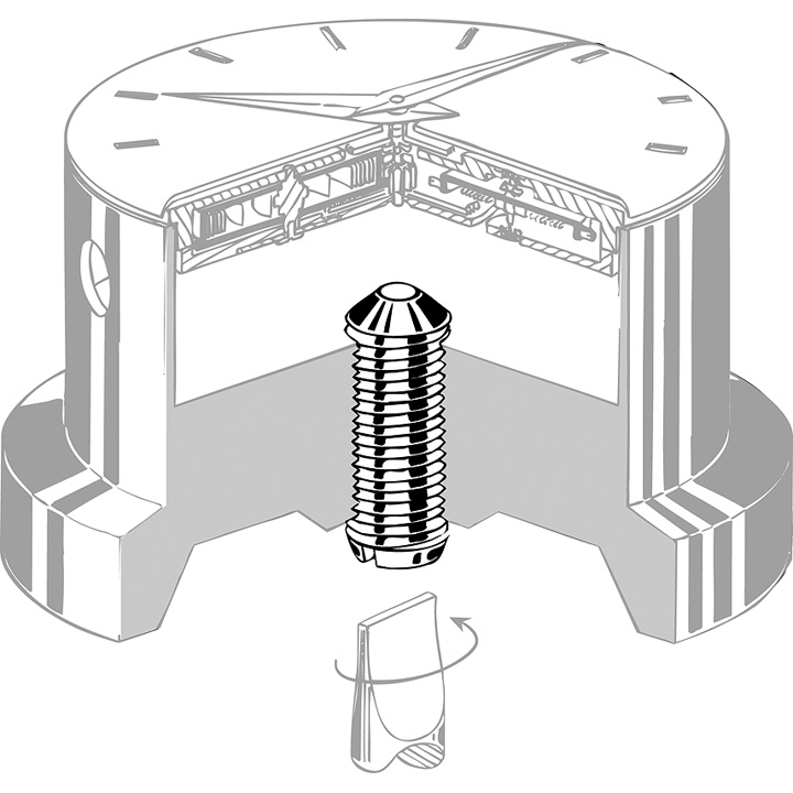 Bergeon 1996 DI 1900, Werkhalter, Edelstahl, 19'''