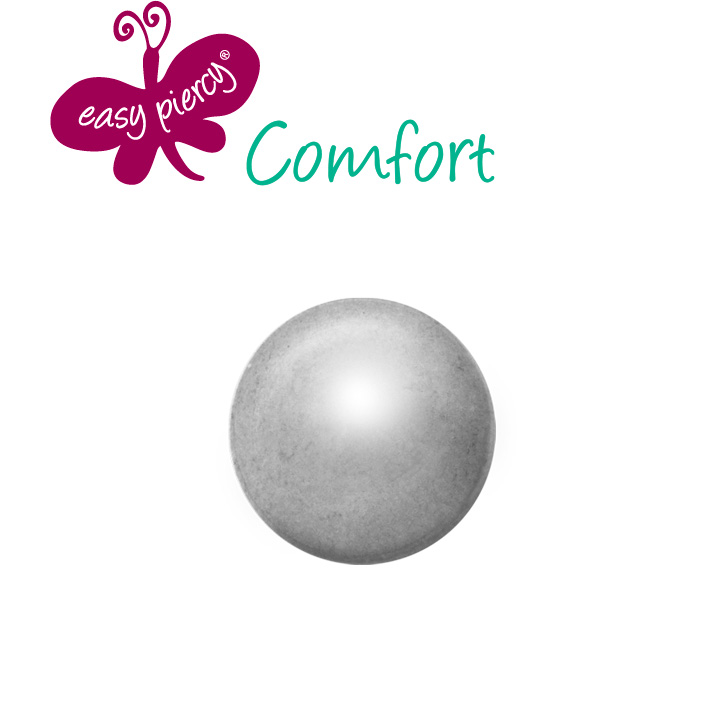1 Paar Easy Piercy Comfort Ohrstecker Ø 2,95 mm, weiß, Kugel