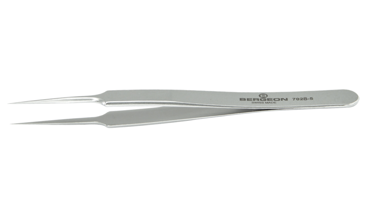 Bergeon 7028-5 Kornzange Form 5, sehr fein, 100 % antimagnetisch