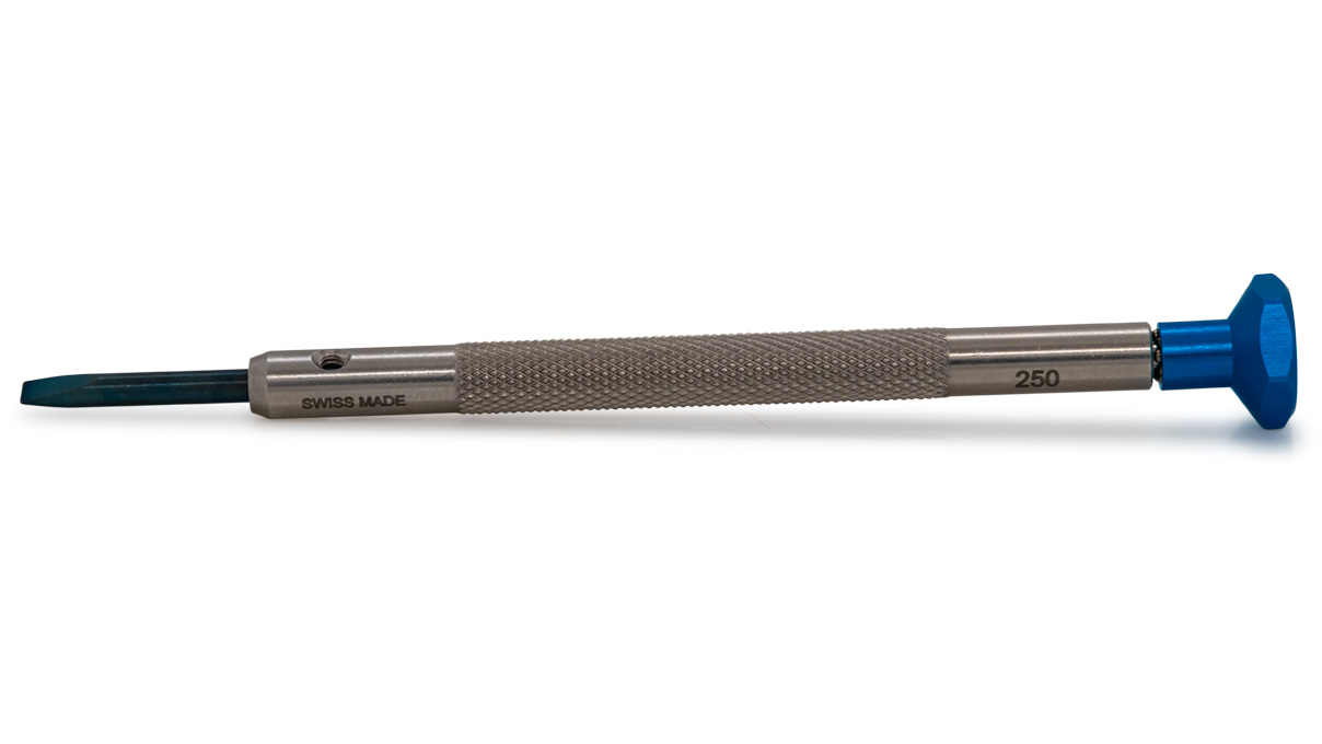 Ergo Schraubendreher, Schlitz (V), 2,5 mm, Dunkelblau, Edelstahl