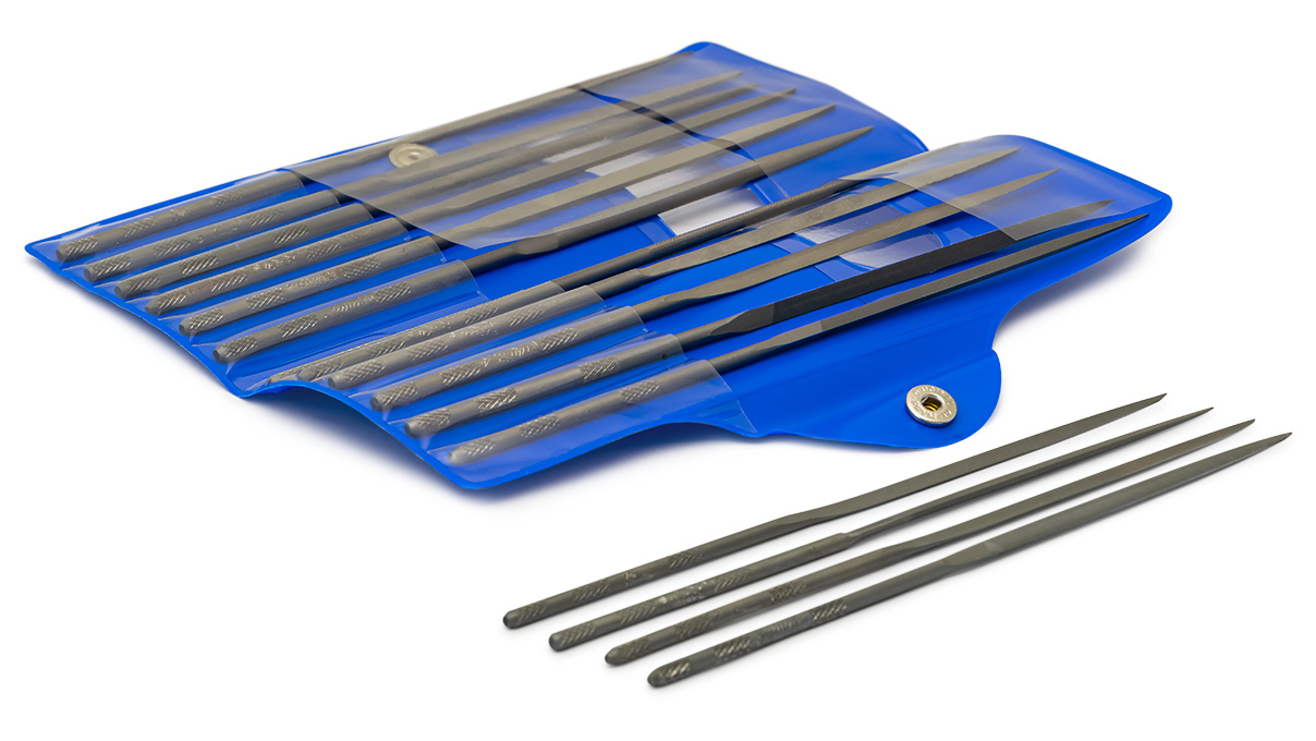 Sortiment Vallorbe Nadelfeilen 12 + 4 gratis, L 160/140 mm, Hieb sort.