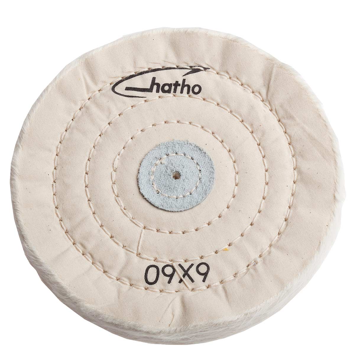 Hatho Polierschwabbel Mira, Baumwolle, natur, Ø 150 x 18 mm, fein, genäht