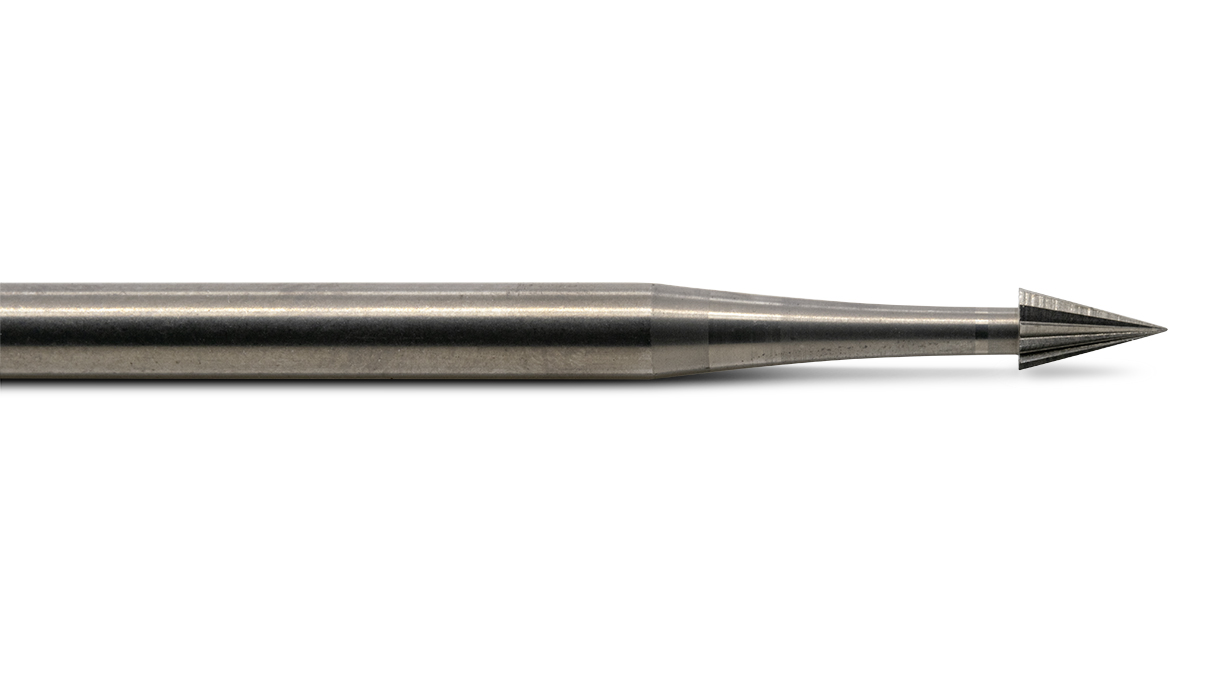 WS SQ Fräser Typ N, Kegel 30°, Kopf Ø 3,5 mm, Schaft 2,35 mm, 6 Stück