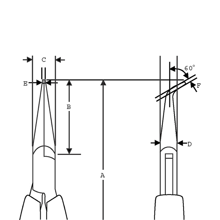 Lindstrom Kettenzange gebogen ohne Hieb, Länge 129 mm N° 7892