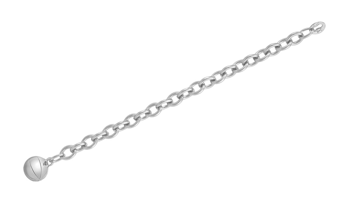 Verlängerungskettchen 925/- Silber mit Kugel Ø 6 mm L 7,5 cm Drahtprofil (kleine Glieder)
