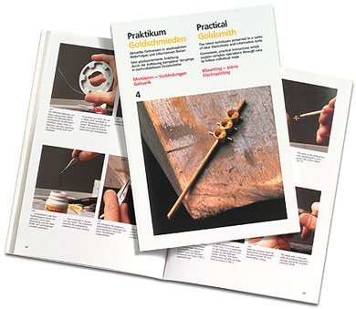 Fachbuch Praktikum 4  Goldschmieden Montieren-Verbindungen, Galvanik (Deutsch/Englisch)