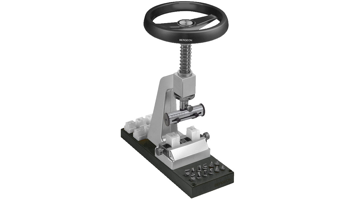 Bergeon 5700-Z Presstock zum Öffnen und Schliessen wasserdichter Uhrgehäuse