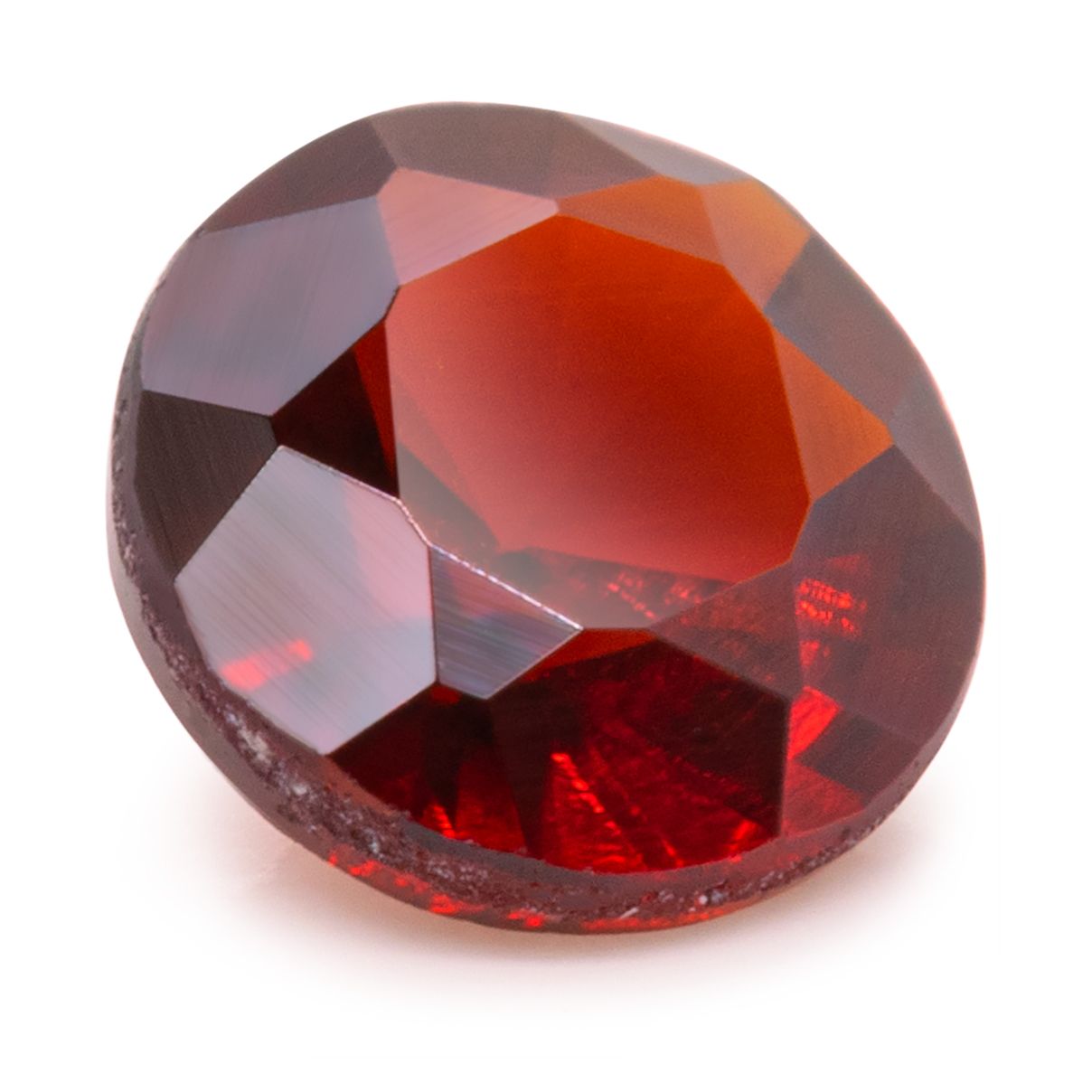 Granat, rot, rund, facettiert, Ø 1,5 mm