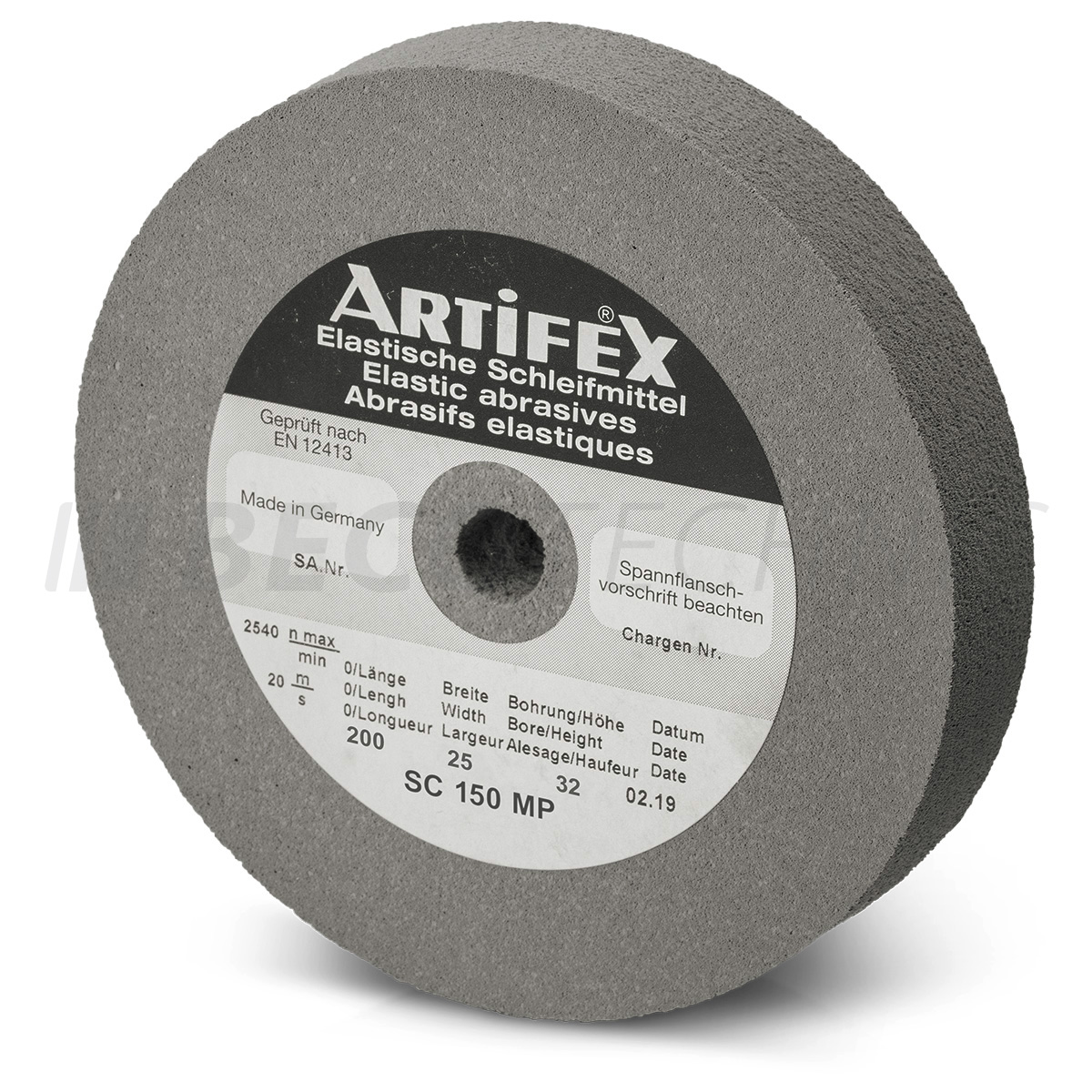 Artifex Schleifscheibe SC 150 MP, Körnung mittel, Härte mittel, Ø 150 x 10 mm, Bohrung Ø 10 mm