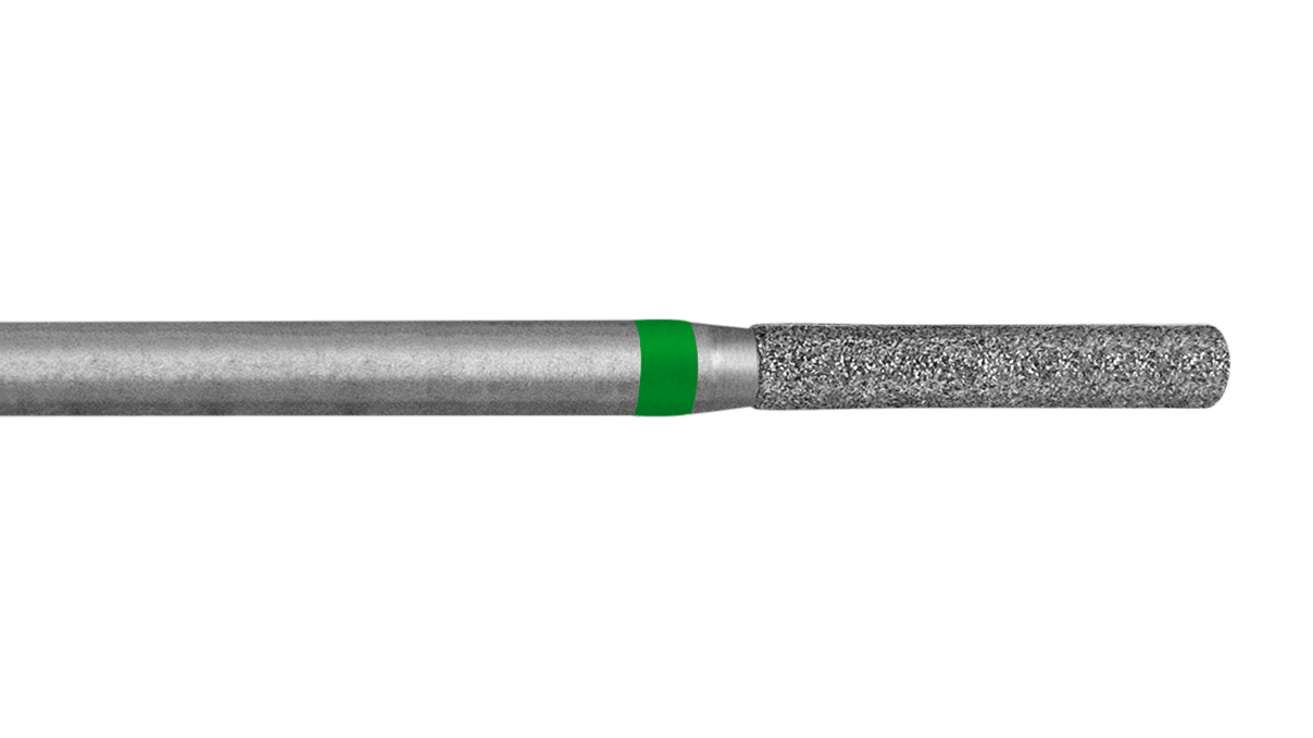 Fräser, diamantiert, Zylinder, Ø 1,6 x 8 mm, Korn 151 µm, FG-Schaft