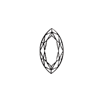 Granat, rot, Navette, 8 x 4 mm