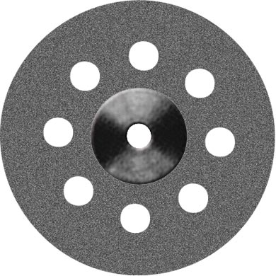 Diamantscheibe mit Schaft, beschichtet, mit Lochung Standardkorn mittel Ø 22 mm