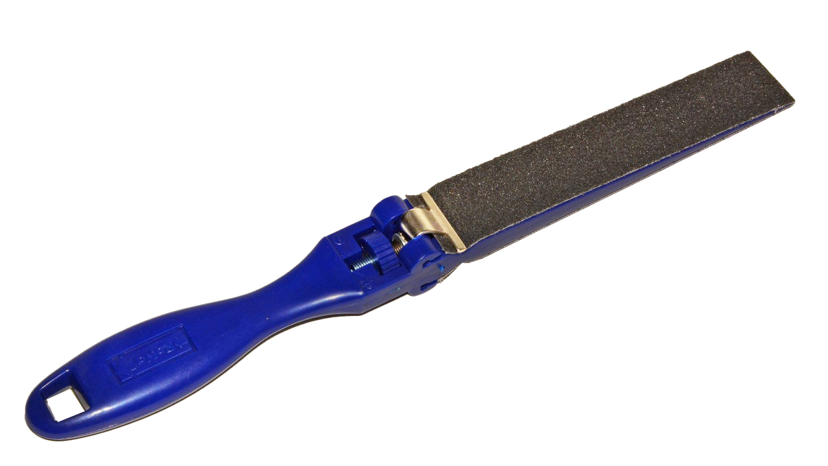 Schleifbandhalter, Kunststoff, blau, 270 mm