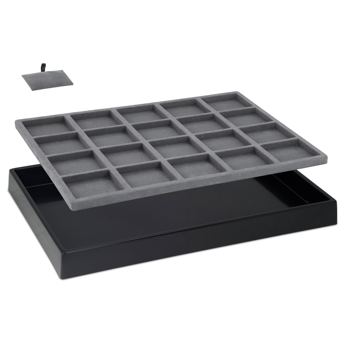 Einlage mit 20 Unterteilungen, 65 x 75 mm, für Tablett N° 069002