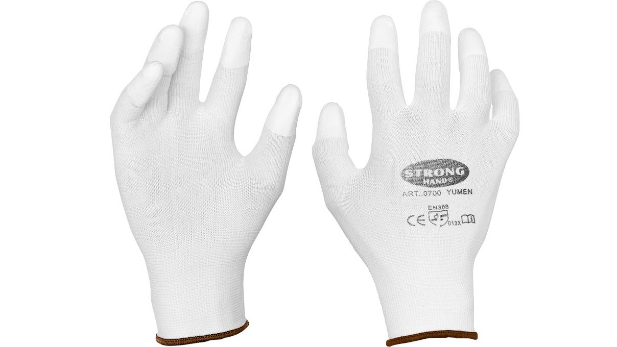 Arbeitshandschuhe, verstärkte Fingerkuppen, 1 Paar, Größe 8