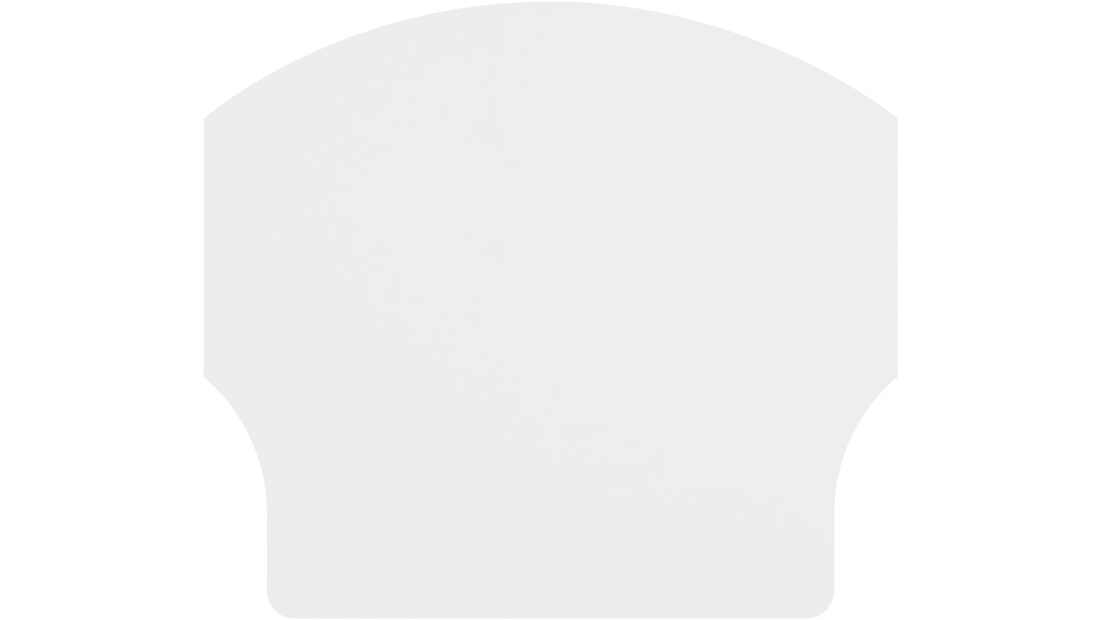 Antistatische Arbeitsunterlage, weich, geschwungene Form, 269 x 239 mm, weiß