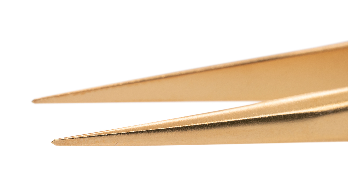 Bergeon 7029-2AM-GF Kornzange Form 2AM, Messing mit Goldbeschichtung