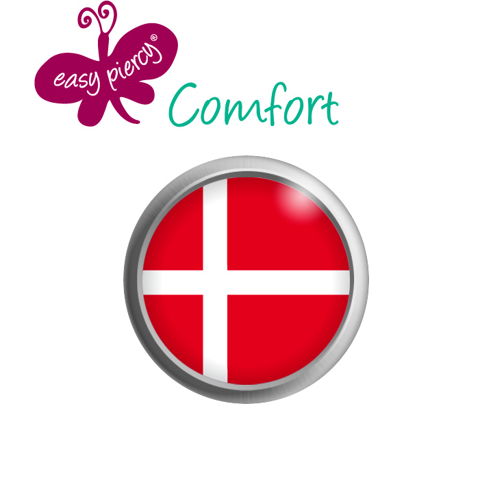 1 Paar Easy Piercy Comfort Ohrstecker Ø 5,5 mm, weiß, Dänemark