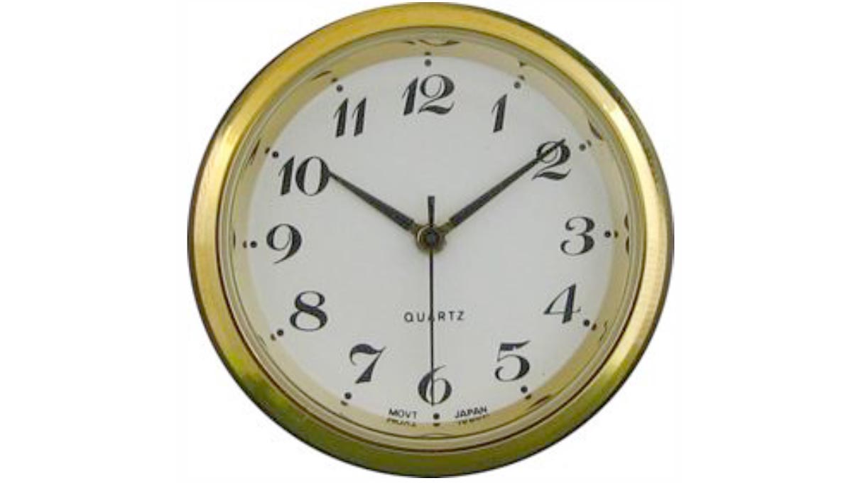 Einsteckwerk, Quarz arabisch 85 mm, Einbaumaß 60-63 x 18 mm