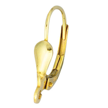 Klappbrisuren, Tropfenform, Öse gerade, 585/- Gelbgold