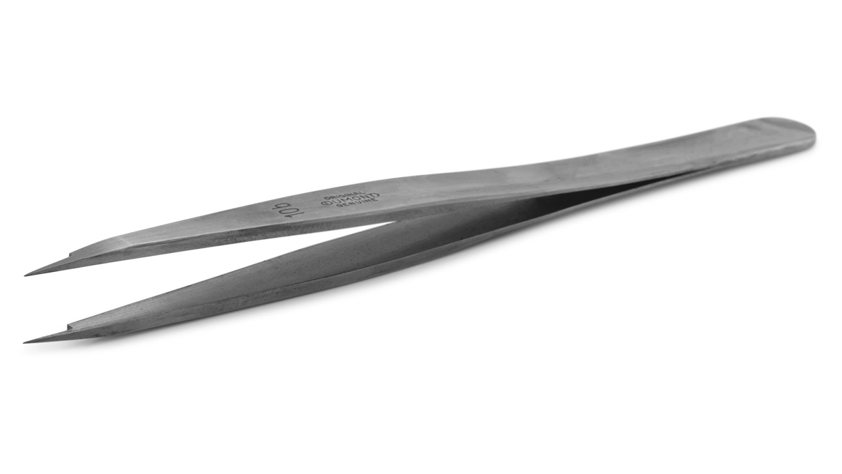 Dumont Pinzette, Form 10B, Kohlenstoffstahl, 120 mm