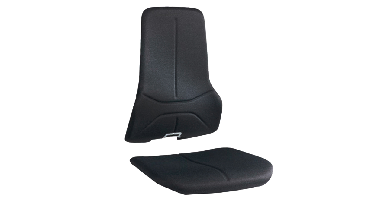 Bimos Neon Polsterelement Stoff Duotec 9588-6801 für Bimos Arbeitsstuhl Neon, schwarz