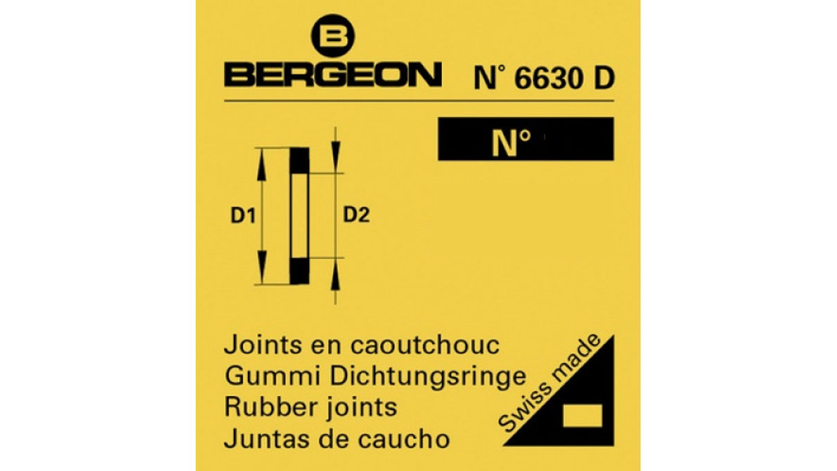 Bergeon 6630-D No 43, I-Dichtungen, Ø 29 / 27,5 mm, Dicke 0,5 mm