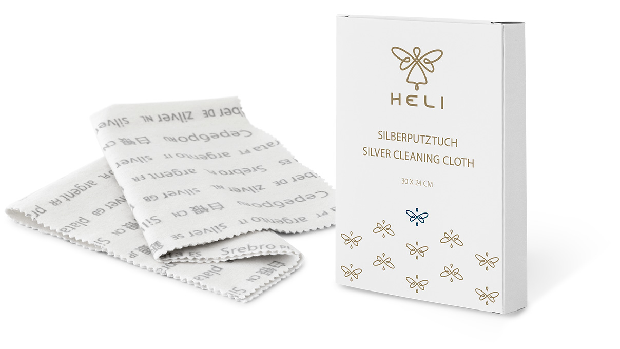 Heli Silberputztuch, 30 x 24 cm, Baumwolle, imprägniert