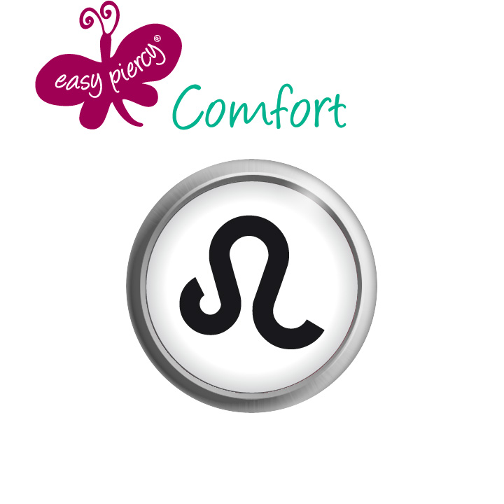 1 Paar Easy Piercy Comfort Ohrstecker Ø 5,5 mm, weiß, Löwe