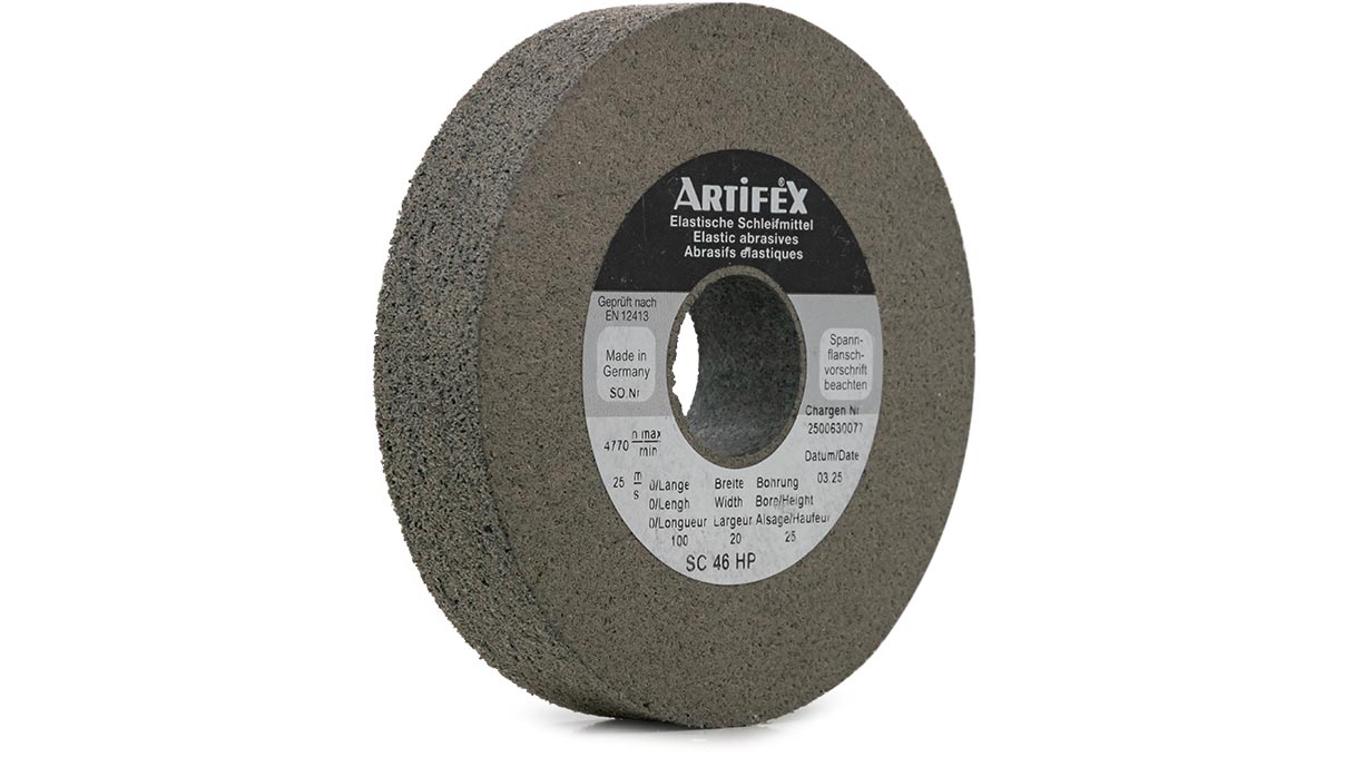 Artifex Schleifscheibe SC 46 HP, Körnung sehr grob, Härte hart, Ø 100 x 20 mm, Bohrung Ø 25 mm
