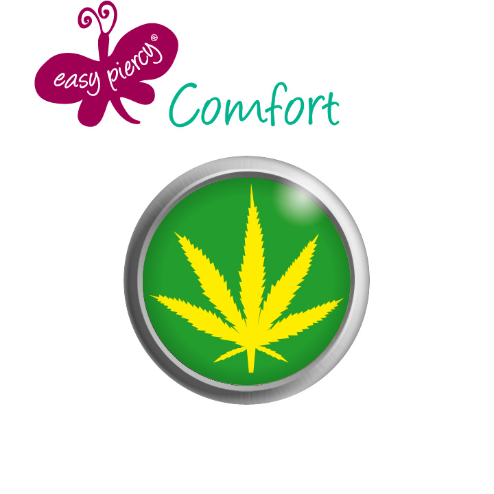 1 Paar Easy Piercy Comfort Ohrstecker Ø 5,5 mm, weiß, Hanf