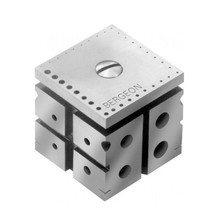 Bergeon 5079 Nietamboss aus Stahl, Ø 0,3 - 10 mm, 52 Löcher
