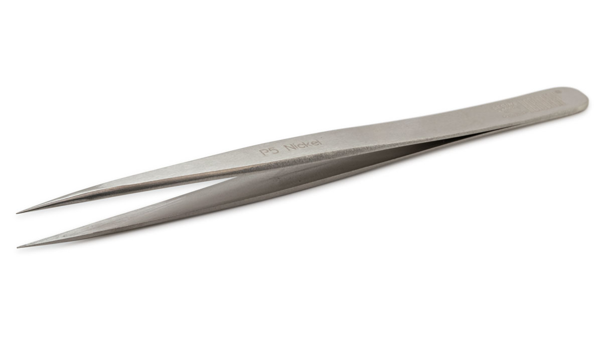 Regine Horlogery Pinzette, Form P5, Neusilber, MA, 130 mm