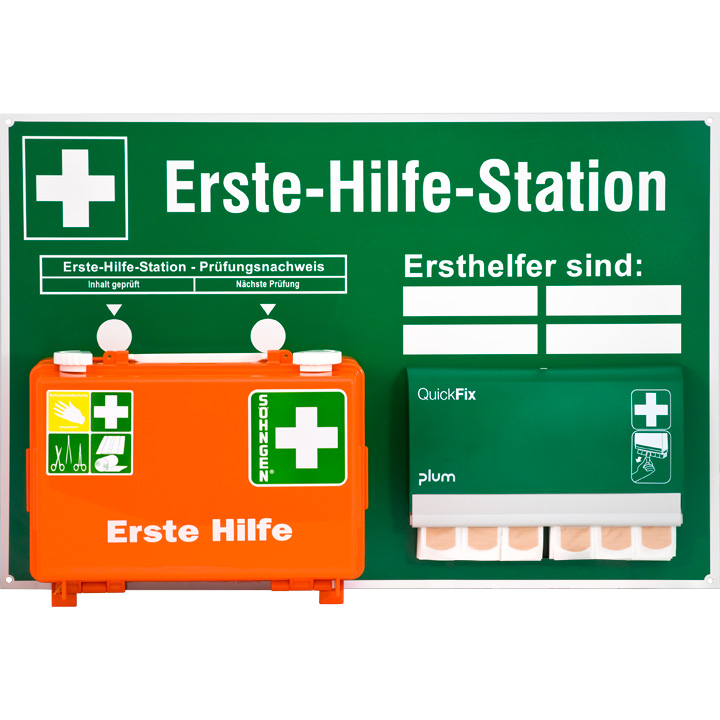 Erste Hilfe Station inkl. Pflasterspender, DIN 13157