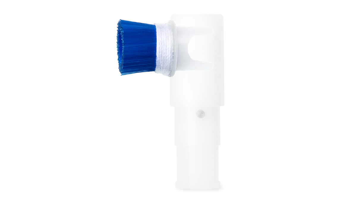 Bürste medium Ø 10 mm, Nylon 0,15 mm, blau,  für Aufsatzadapter