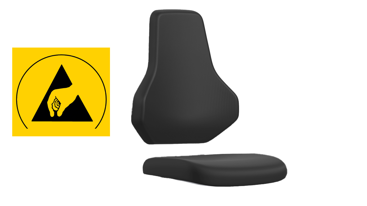 Bimos Polsterelement Supertec ESD für Arbeitsstuhl Texon, schwarz