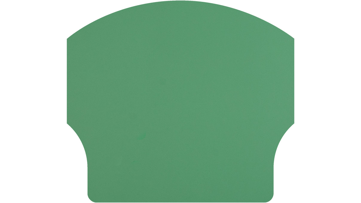 Antistatische Arbeitsunterlage, weich, geschwungene Form, 269 x 239 mm, grün