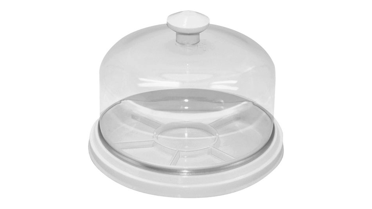 Transparente Bergeon 30097-BC Staubschutzhaube mit weißer Platte, 6 unterteilt, Innen-Ø 88 mm