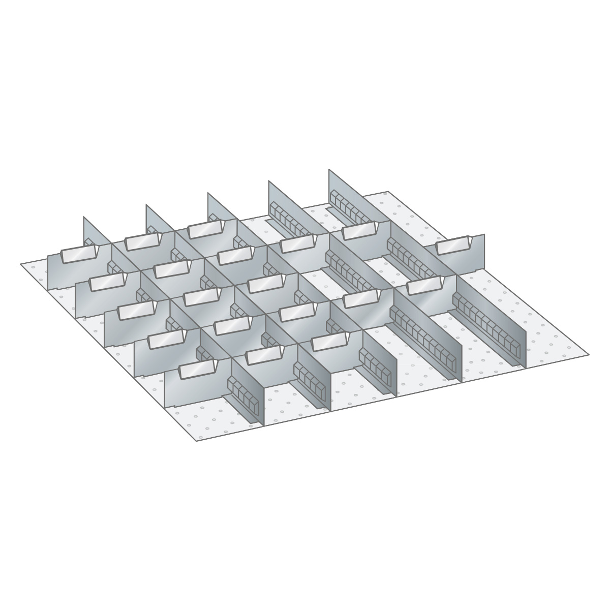 Lista Einteilungsmaterial für 36 x 36 E, 5 Schlitzwände und 20 Trennbleche für 50 mm Fronthöhe